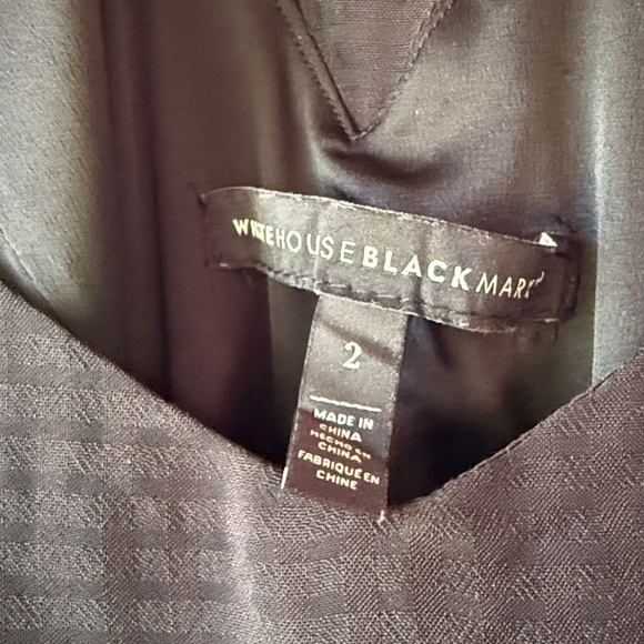 WHBM Black Lined Sheer Monochrome Gingham Pattern Maxi Dress - Picture 9 of 9